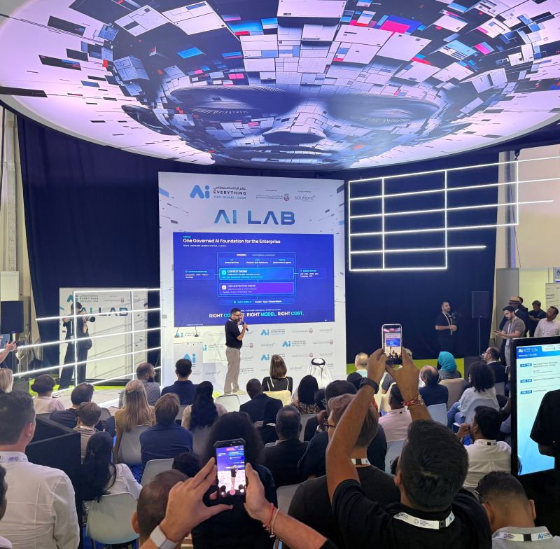 Wisebric on stage at the Supernova Challenge, AI Everything 2026, Abu Dhabi